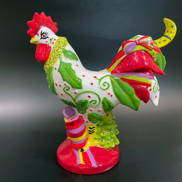 Christmas Poultry in Motion Rooster “HOLLY DAYS” Sharon Neuhaus - Picture 4 of 9
